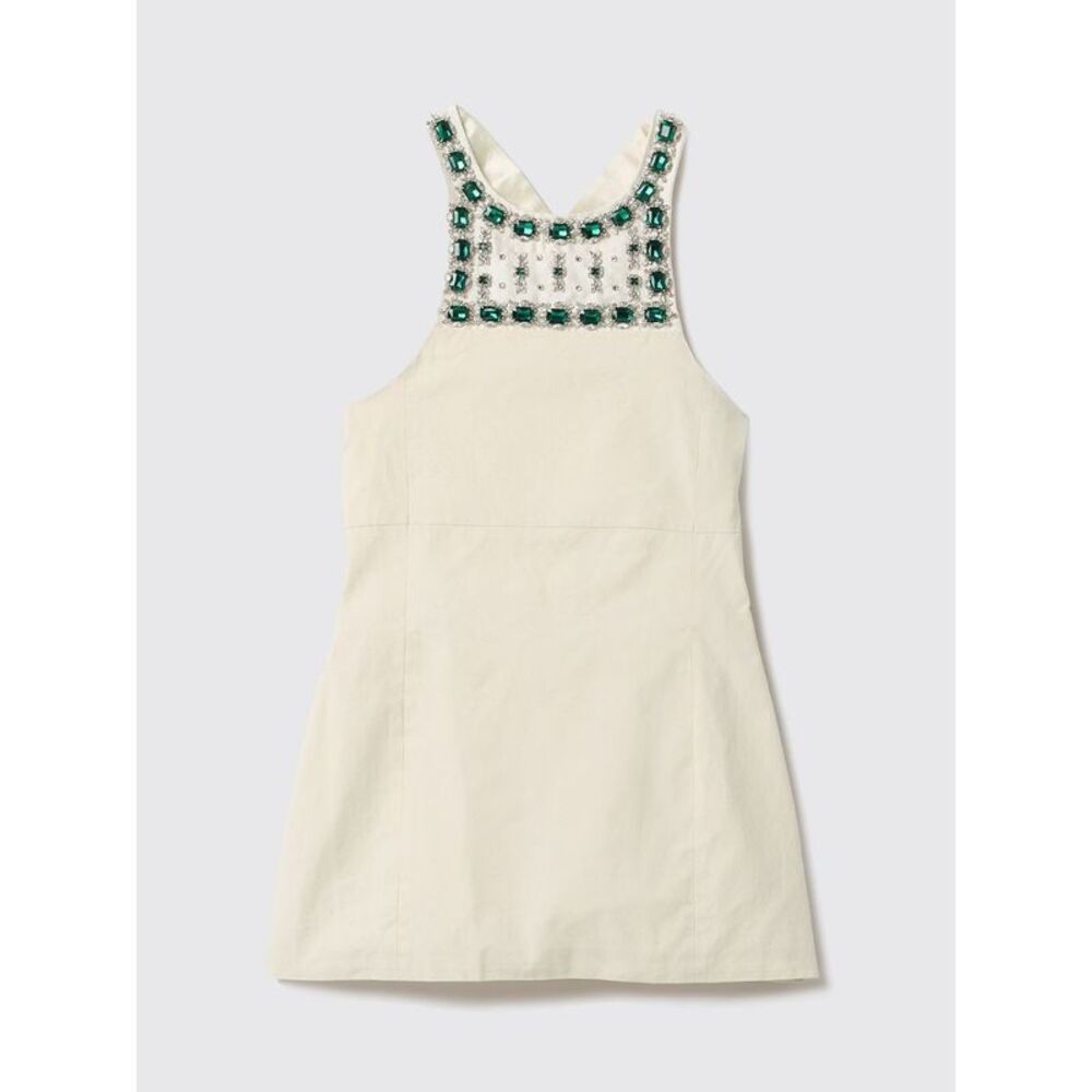 Miu Miu Dress Woman Ecru